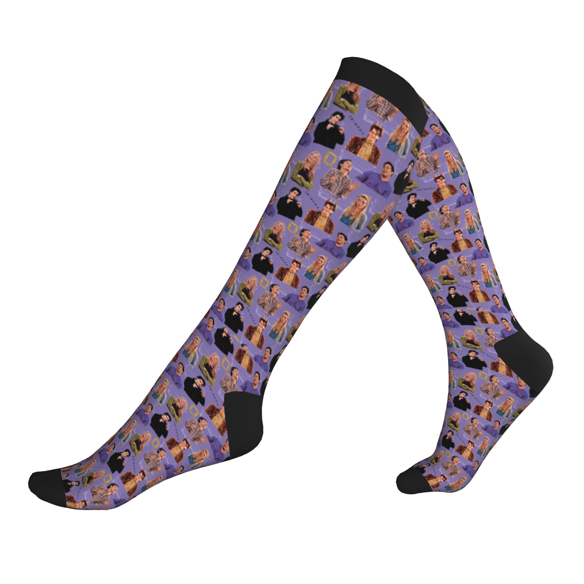 No Show Sock Women - ถุงเท้าลายพิมพ์ 3 มิติ ลายคอลลาจซิกเนเจอร์เพื่อนๆ จากรายการทีวี สำหรับผู้ชาย