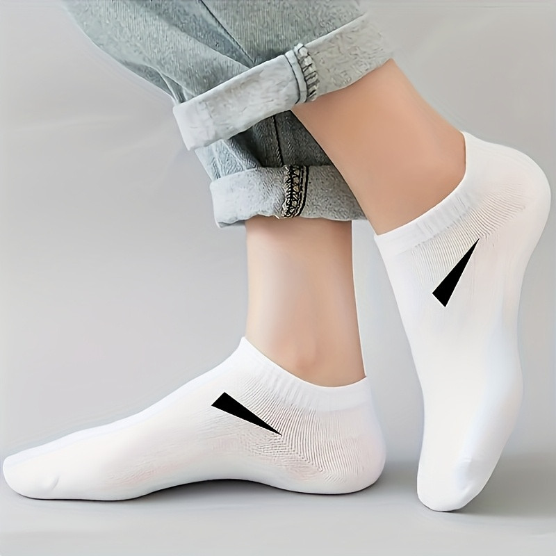 Ankle Sock Low Cut - ถุงเท้าข้อสั้นผู้หญิง 10/20 คู่ ระบายอากาศได้ดี สีพื้น ไม่โชว์ขอบ