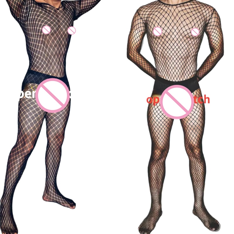 Fishnet Stocking Women - Plus ขนาดชายสีดําเซ็กซี่ชุดชั้นใน Fishnet ถุงน่องชายชุดชั้นใน Exotic ชุดชั้นในสําหรับ