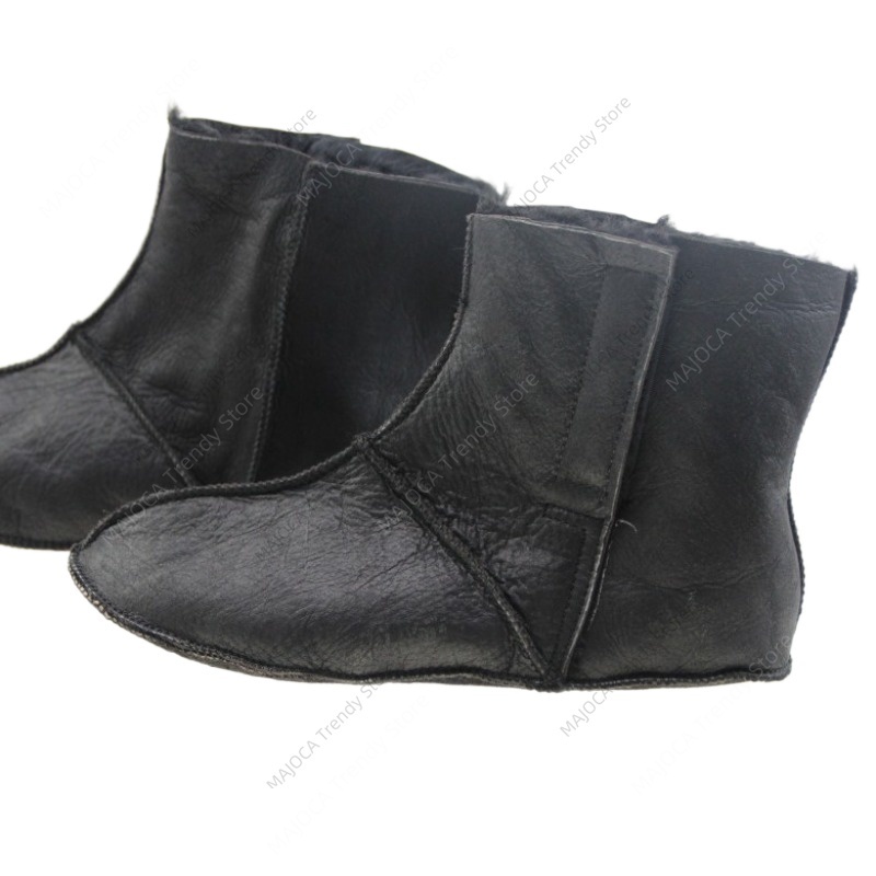 Thermal Sock Winter - ถุงเท้าหนังแกะแท้ สำหรับผู้ชายและผู้หญิง ฤดูหนาว อุ่นสบาย บุขนในตัว รองเท้าแตะแบบ