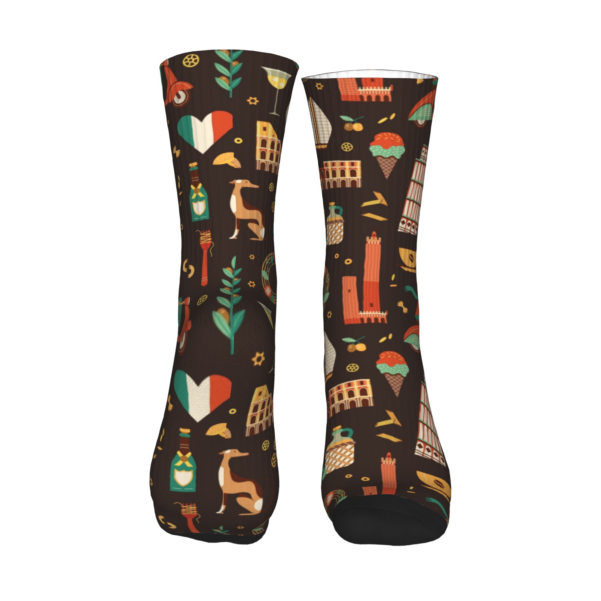 ถุงเท้าลายสถานที่สำคัญของอิตาล - Dress Sock Men บทวิจารณ์และราคา