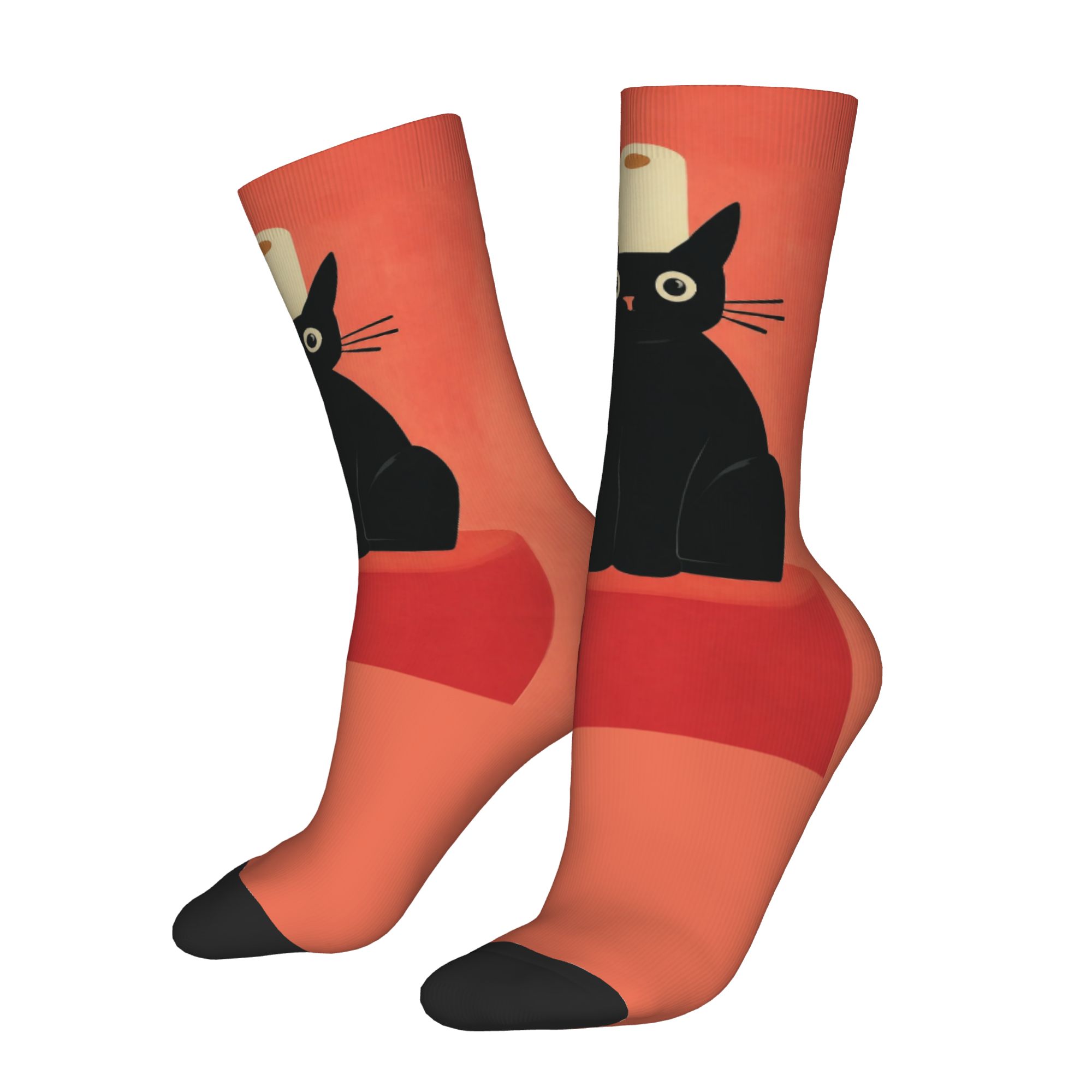 ถุงเท้าลายแมวดำแบบกำหนดเองพร้อ - Dress Sock Men บทวิจารณ์และราคา
