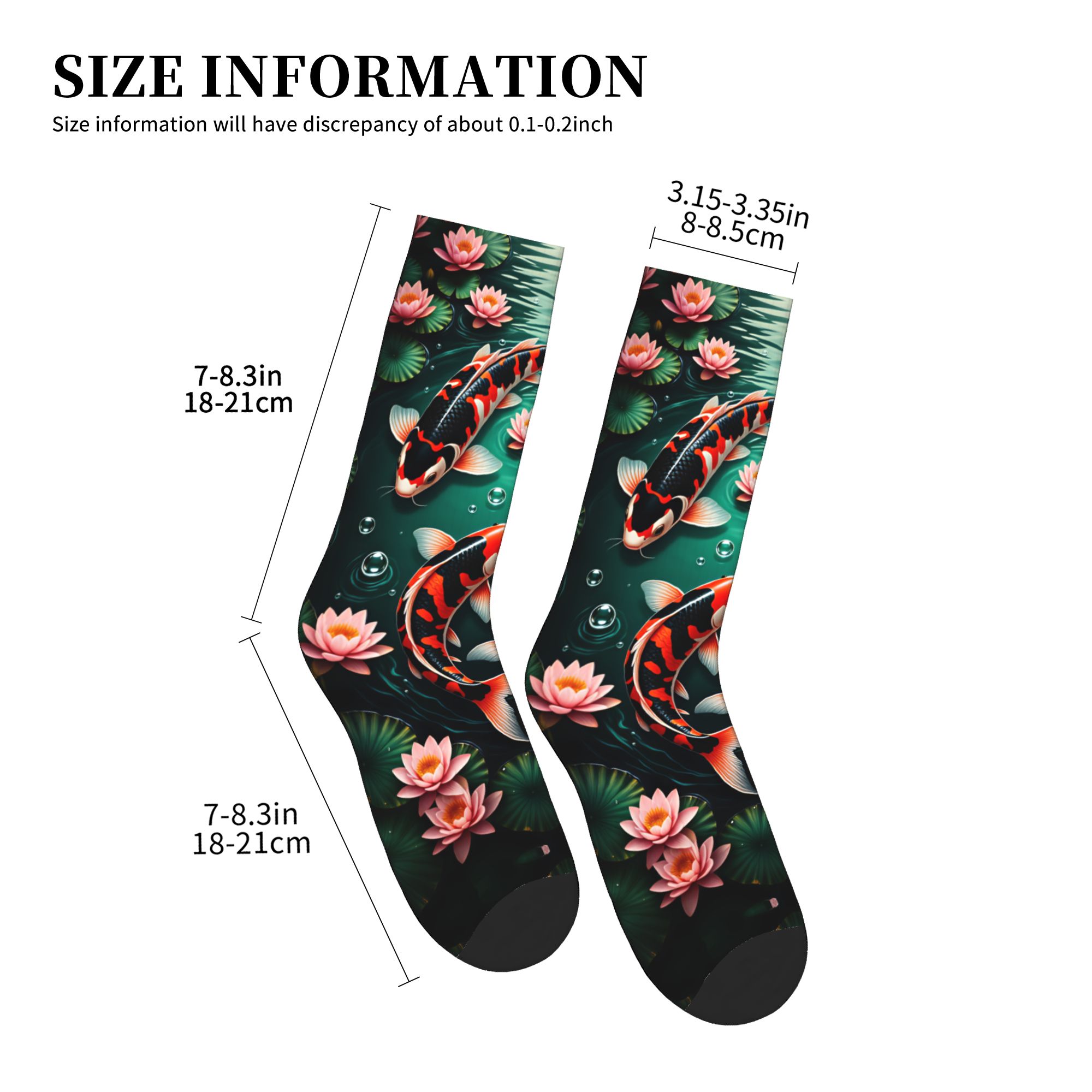 ถุงเท้าแฟชั่นลายปลาคาร์ฟ 3 ตัว - Dress Sock Men บทวิจารณ์และราคา