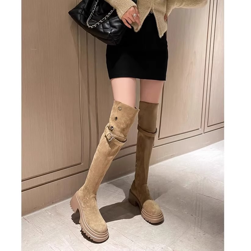 รองเท้าบูทสูงเหนือเข่า สไตล์เร - Knee High Sock Women บทวิจารณ์และราคา