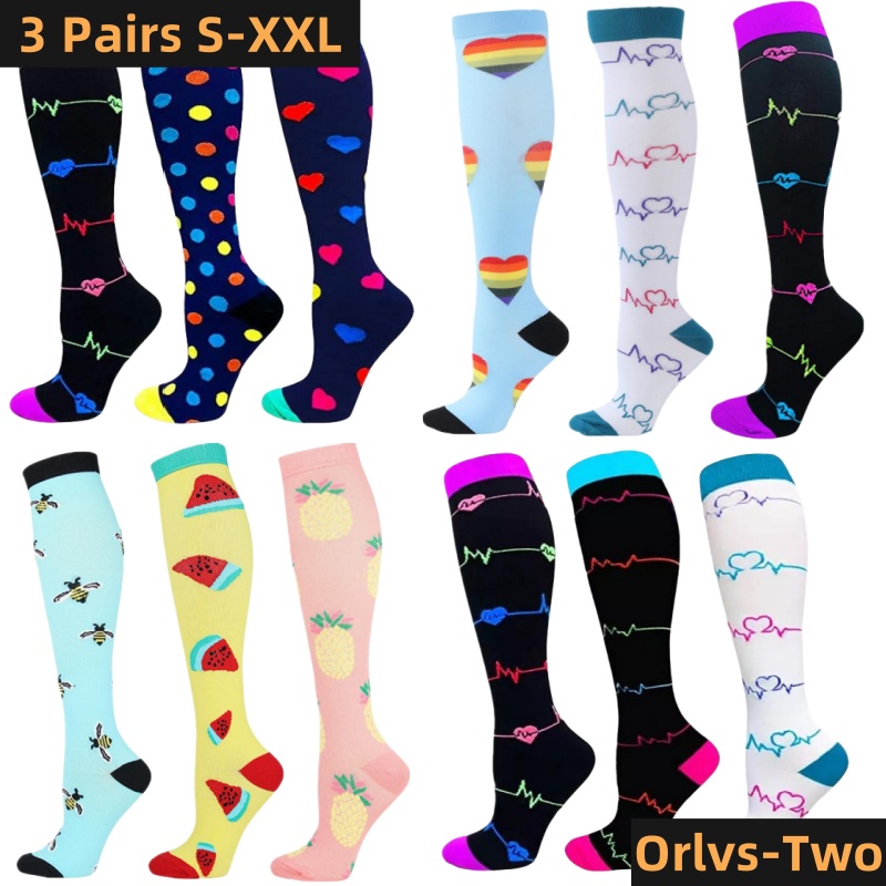 S-XXL 3 คู่จัดส่งฟรีพยาบาลถุงเ - Compression Sock Medical บทวิจารณ์และราคา